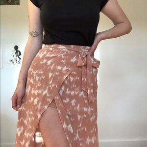 High low pink skirt summer